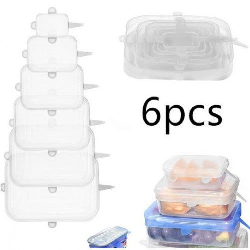 TAPAS DE SILICON CUADRADAS SET DE 6 UND